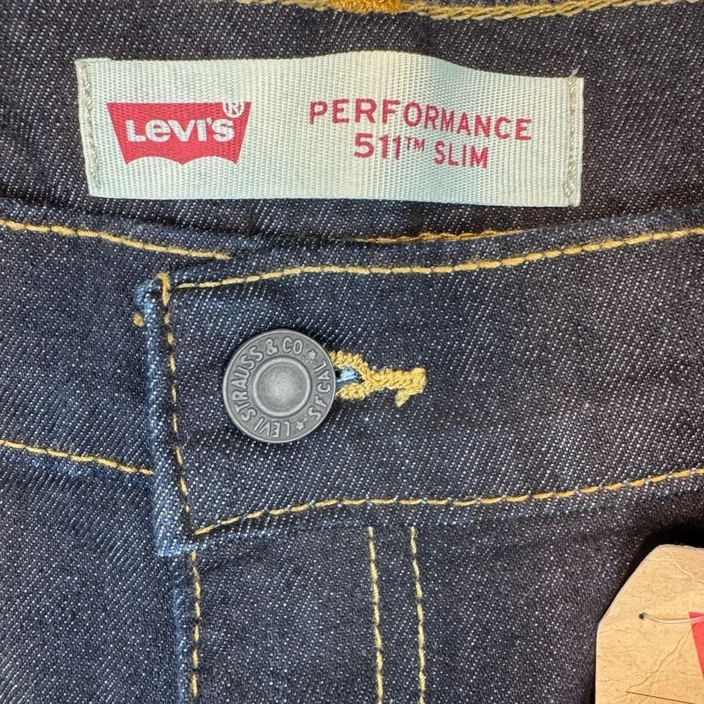 Levi's 511 Jeans Boys 16H W34 L28 Dark Wash Slim Performance Stretch (NWT)